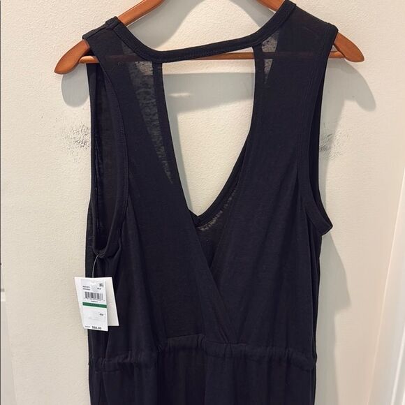 BECCA Black Sleeveless Jumpsuit with Wide-Leg Cropped Pants Cover up size Large - Picture 5 of 9
